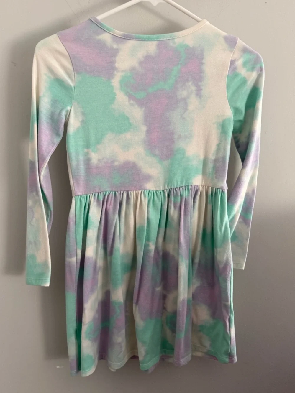 CAT & JACK Girls Long Sleeve Dress Bundle-Tie Dye & Rainbow Tutu Size M 7/8